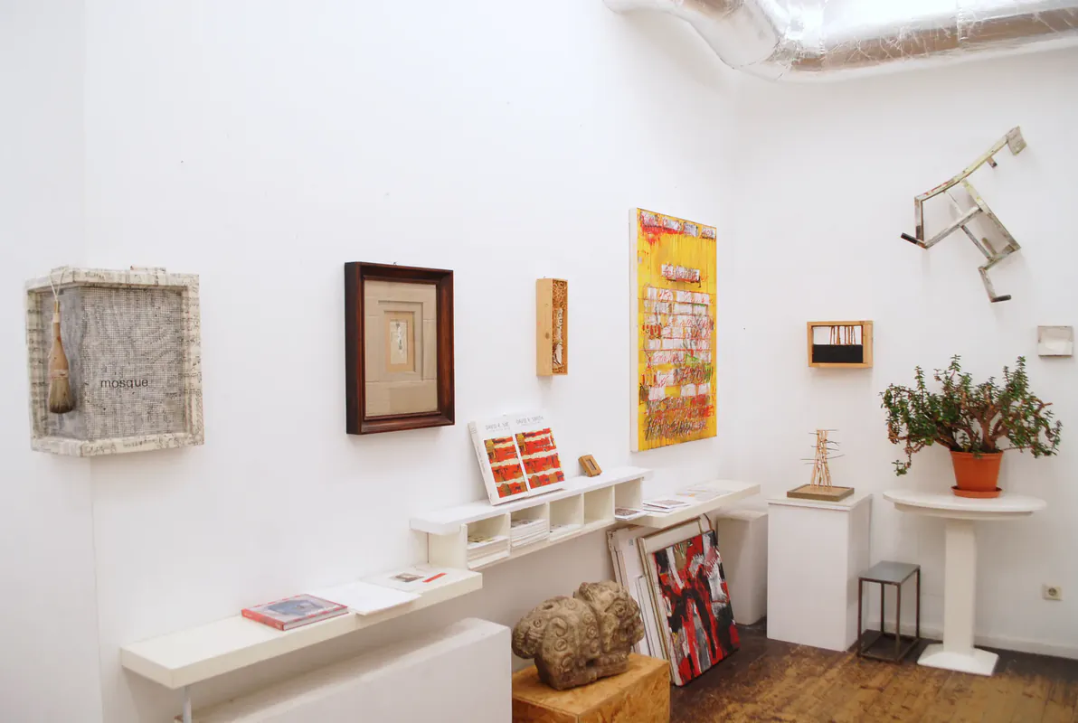 Exhibition view with multiple artworks by David Richard Smyth.
